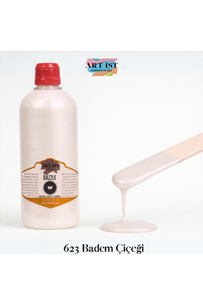 ART IST DAZZLE Metalik Sedefli ve Vernikli Su Bazlı Akrilik Boyalar 500ml | 6...