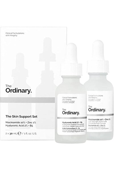The Ordinary مجموعة دعم البشرة، (نياسيناميد - حمض الهيالورونيك) 30 مل (عبوة م...