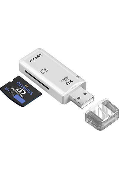Generic قارئ بطاقات الذاكرة X spring xD، قارئ بطاقات USB صغير الحجم لبطاقات ا...