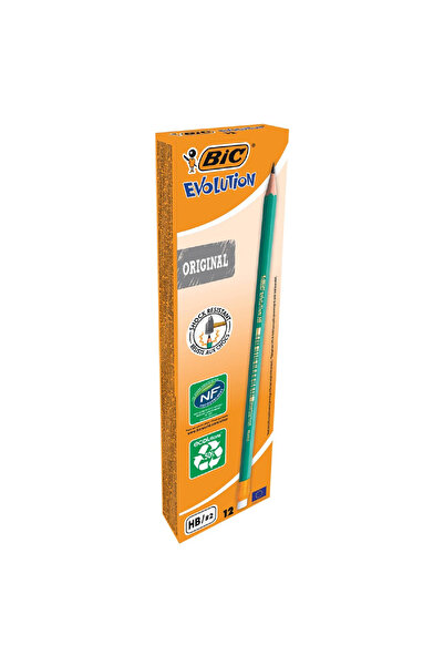 Bic Kurşun Kalem Evolution 655 Hb Silgili (12 Li Paket)