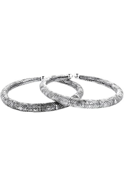 Generic Classic German Silver Oxidized Antique Design Traditional Kada Anklet...