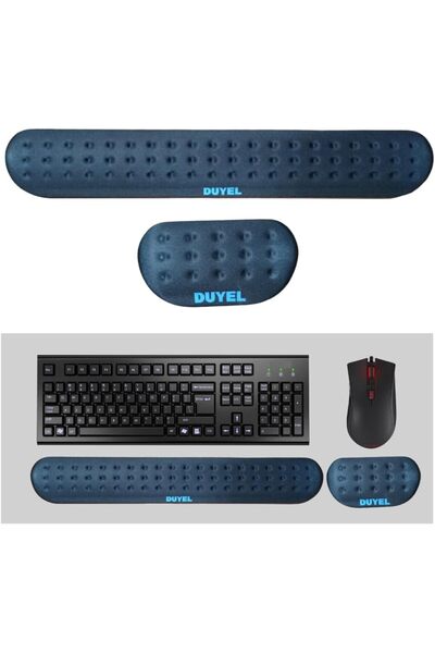 Generic مجموعة وسادات معصم مريحة للوحة المفاتيح والماوس - وسادة من إسفنج الذا...