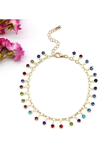 Generic Anklets For Women Naturally Adjustable Anklet Crystal Color Rhineston...