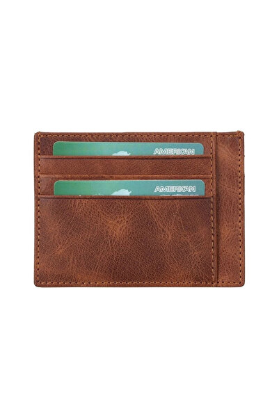 BT Teknik حامل البطاقة الجلدية BLWL018 TN2 تان