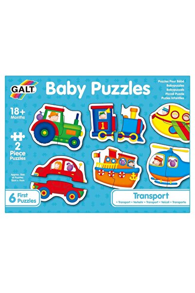 Galt Baby Puzzles: Set de 6 puzzle-uri Transport (2 piese)