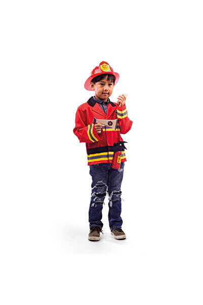 BIGJIGS Toys Set costum si accesorii pompier pentru copii