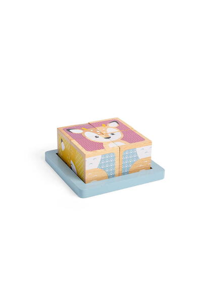 BIGJIGS Toys Cubic puzzle - Happy animals