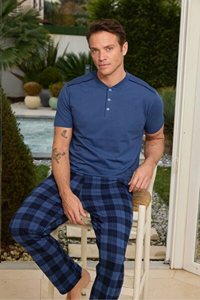 FORMO PREMIUM Ανδρικό σετ πιτζάμες υψηλής ποιότητας, 100% φυσικό βαμβάκι, καρ...