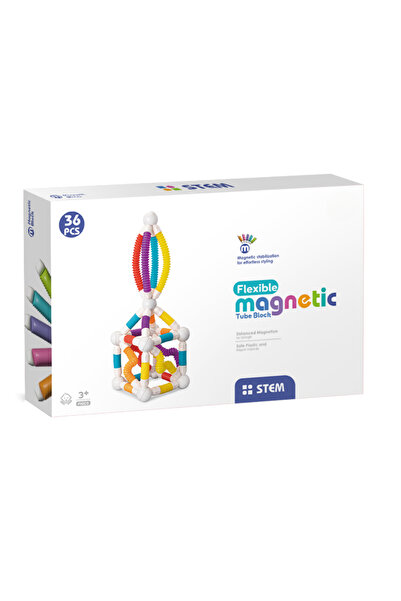 Bufnitel Magnetic construction set with flexible tubes (36 pieces)
