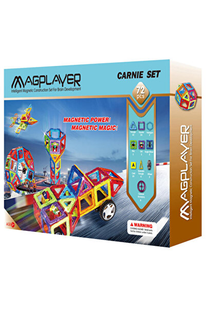 Magplayer Комплект магнитни конструктори - 72 части