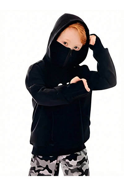 Flaubert Snow Mask Ninja Unisex Zippered Sweatshirt Cardigan 3 Yarn Thick Zip...