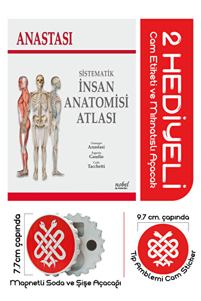 Nobel Tıp Kitabevleri Anastasi Sistematik İnsan Anatomi Atlası FTR Hemşirelik...