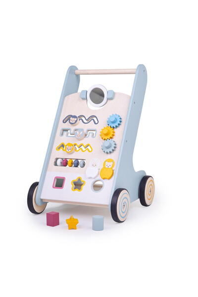 BIGJIGS Toys Предварителна проходилка с дейности (пастелни цветове)