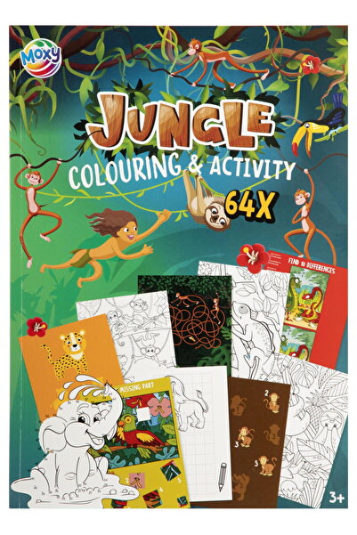 Moxy Carte de colorat cu activitati - Jungla