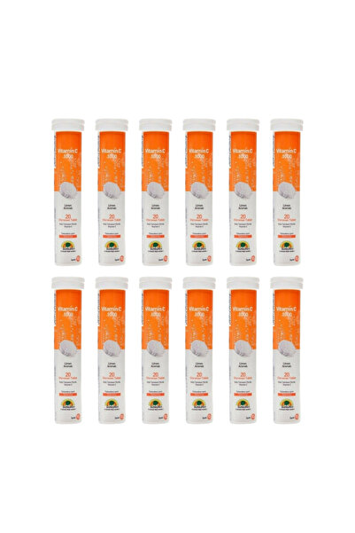 Sunlife Vitamin C 1000 Mg 20 Effervescent Tablets X 12 Pcs