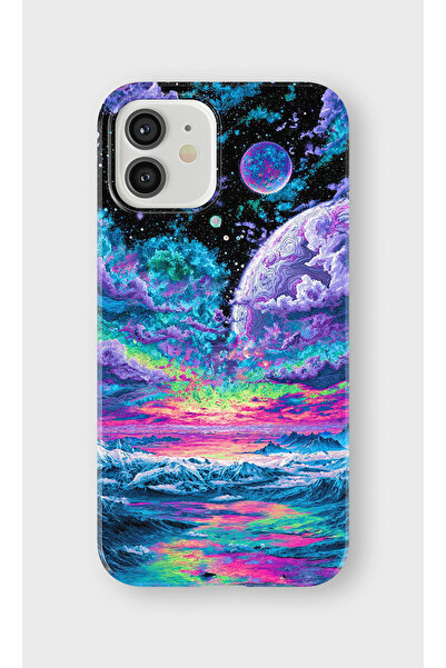 lelia حافظة هاتف شفافة مطبوعة متوافقة مع هاتف iPhone 12 Mini |   مجموعة: Cosm...