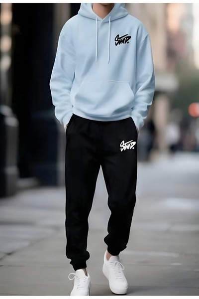 Flaubert Men's Printed Gd Oversized Sweatshirt - Sweatpants 2-Piece Set