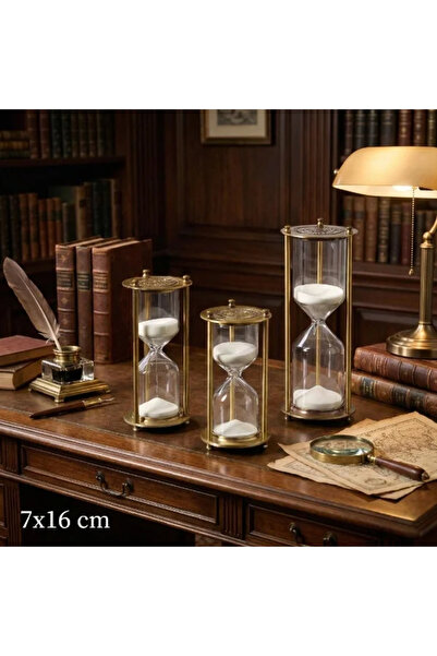 Epilons Decorative Glass Hourglass 7X16 cm Zenvi̇a-4567