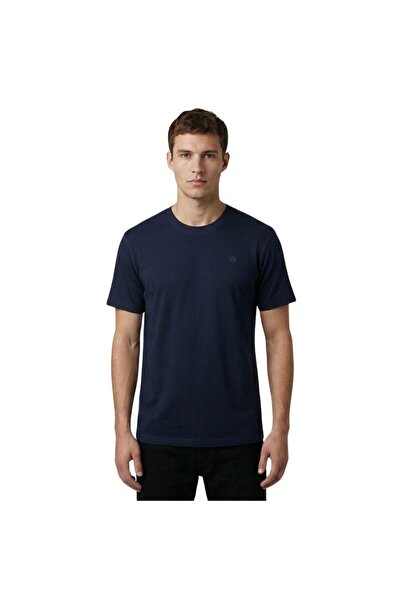 trender O Neck Injection Logo Men's T-Shirt 4028 Indigo
