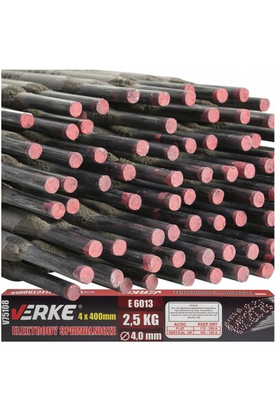 VERKE Electrozi de sudură, 4,0x400mm 2,5kg, V75108,