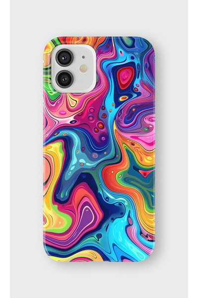 lelia حافظة هاتف شفافة مطبوعة متوافقة مع هاتف iPhone 12 Mini |   مجموعة كولور...