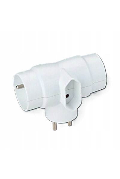 Other Rozgałęźnik 3 Gniazdowy z uziemieniem Euro biały