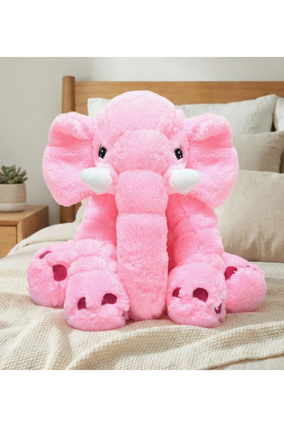 Pababo Gold Uyku Arkadaşım Fil - Büyük Yumuşak Peluş Fil 90 Cm