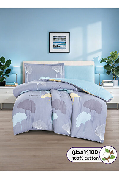 Melen Single and a half summer bed sheet set, 100% cotton - 4 pieces - Fits a...