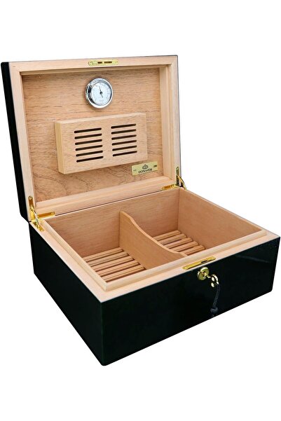 Hemingway مرطب سيجار فاخر من دوناتوس، أخضر داكن، يُوضع على المكتب