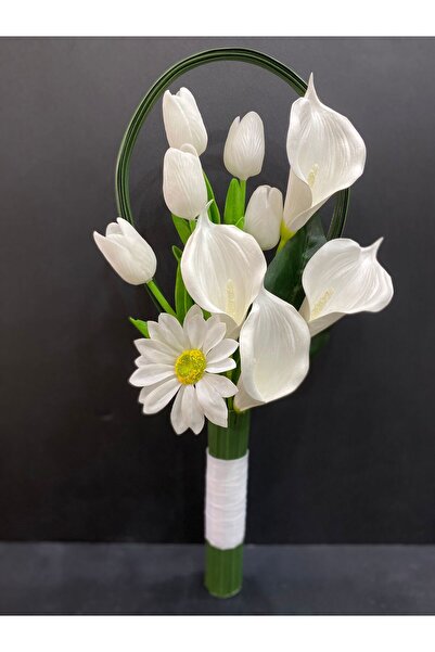 alreef geft Artificial bridal bouquet made of calla lilies, tulips and daisies
