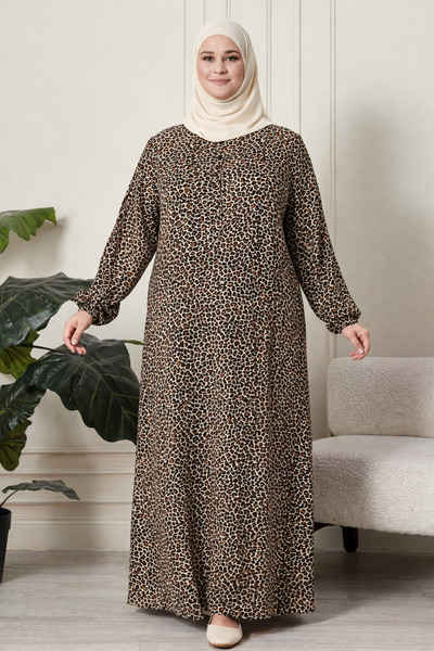 Ferace Women's Plus Size Buttoned Mother's Dress