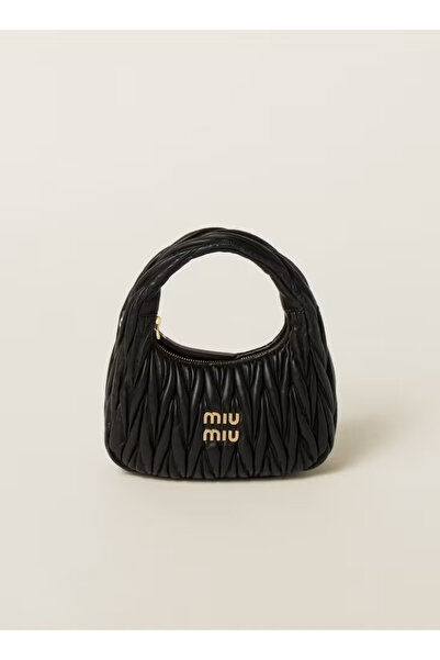 MİUAST Miu Miu Wander nappa leather hobo Shoulder Bag With Crossbody Strap Zi...