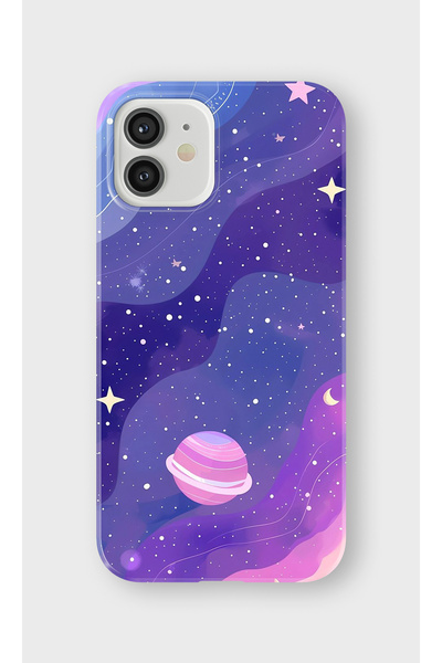 lelia حافظة هاتف شفافة مطبوعة متوافقة مع هاتف iPhone 12 Mini |   مجموعة: Cosm...