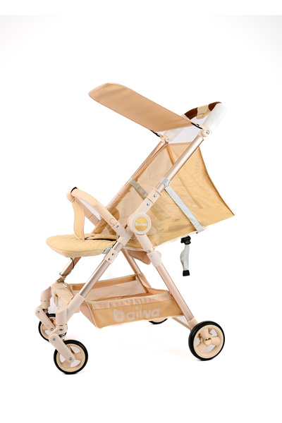 MAC CENTER عربة أطفال فاخرة خفيفة قابلة للطي – مظلة كبيرة – مقعد مريح – عجلات...