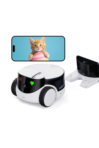 Enabot ROLA PetPal 2.5K Robot Camera for Pets, Indoor Smart Monitoring with L...