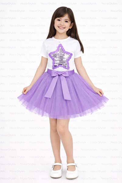 Nacar Kız Çocuk 23 Nisan 29 Ekim Tütü Etek ve Büyük Yıldız Takım - 23 Nisan G...