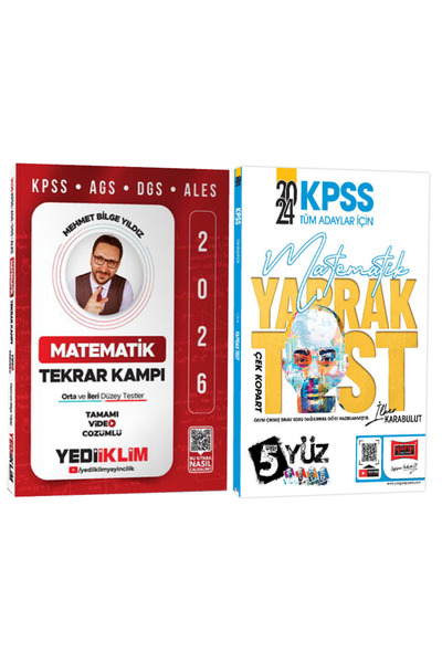 Yediiklim Yayınları 2026 KPSS AGS DGS ALES Matematik Tamamı Video Çözümlü Tek...