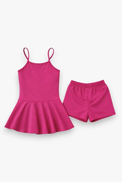 My Kids Wear Girl's Waitress Swimsuit Dress and Shorts 2-Piece Set 12424