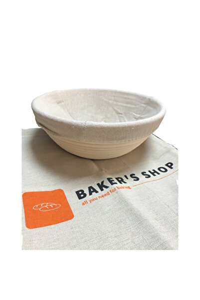 OEM Baker's Shop wicker basket for leavening, round, D 21 cm, with protective...