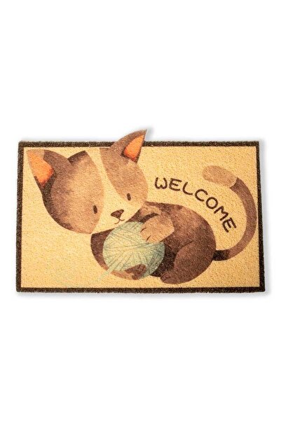 PisiMall Playful Cat doormat, indoor/outdoor, 60x40