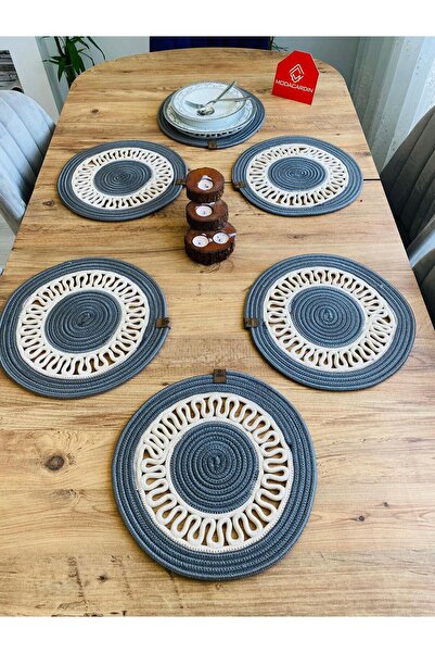 bestbeler Wicker Jute Presentation Plate Mat Supla American Service Set 6 Pieces