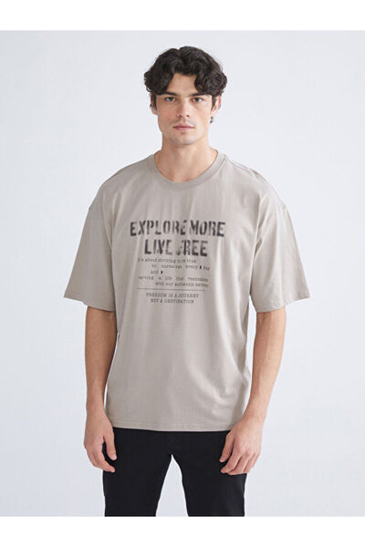 LC Waikiki Tricou pentru bărbați din bumbac pieptănat cu imprimeu Zero Roba C...