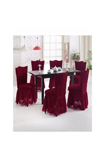 OEM Set of 6 Seat Covers with Backrest, Cotton, Sarra, Bordeaux