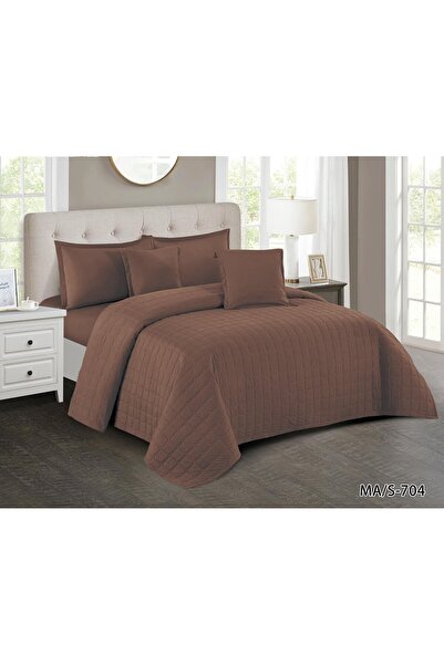 ROSHNA طقم لحاف مفرش سرير نفر ونص مضغوط بتصميم سادة فندقي ليمنحك صيف منعش مقا...