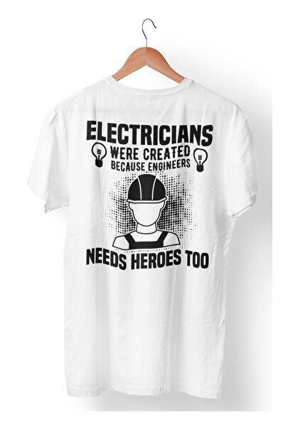 Generic (Unbranded) Premium Malfini Electrician T-Shirt, White, Size L