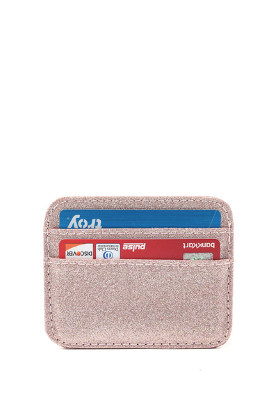 SHAKA Pembe Shk304 Simli Suni Deri ,5 Bölmeli İnce Model,Kağıt Para,Kredi Kar...