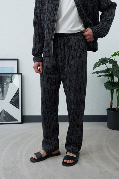 İLKCET MODA Ριγέ Ανδρικό Παντελόνι Oversize