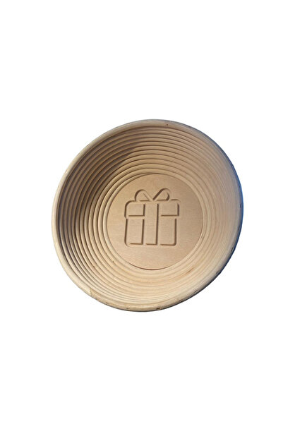 OEM Wicker basket for leavening, round 220x90 mm with Gift pattern
