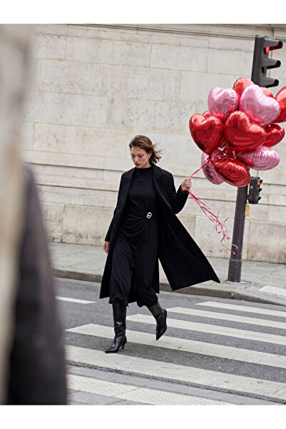 LC Waikiki Sparkling Choices from Shining Store High Neck Dress with Buckle D...