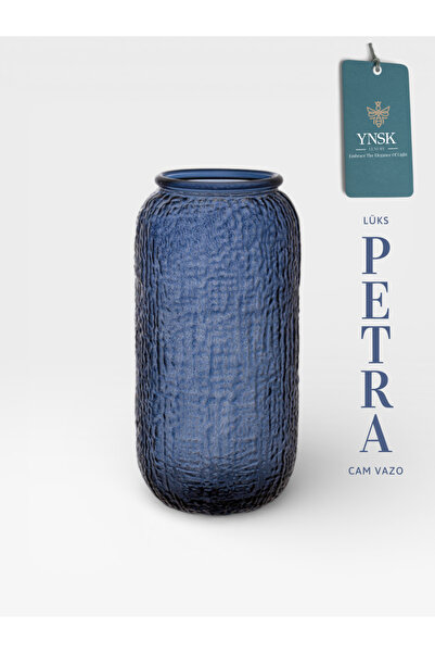 YNSK Luxury | PETRA | İthal İskandinav Tarz Cam Vazo 26 cm